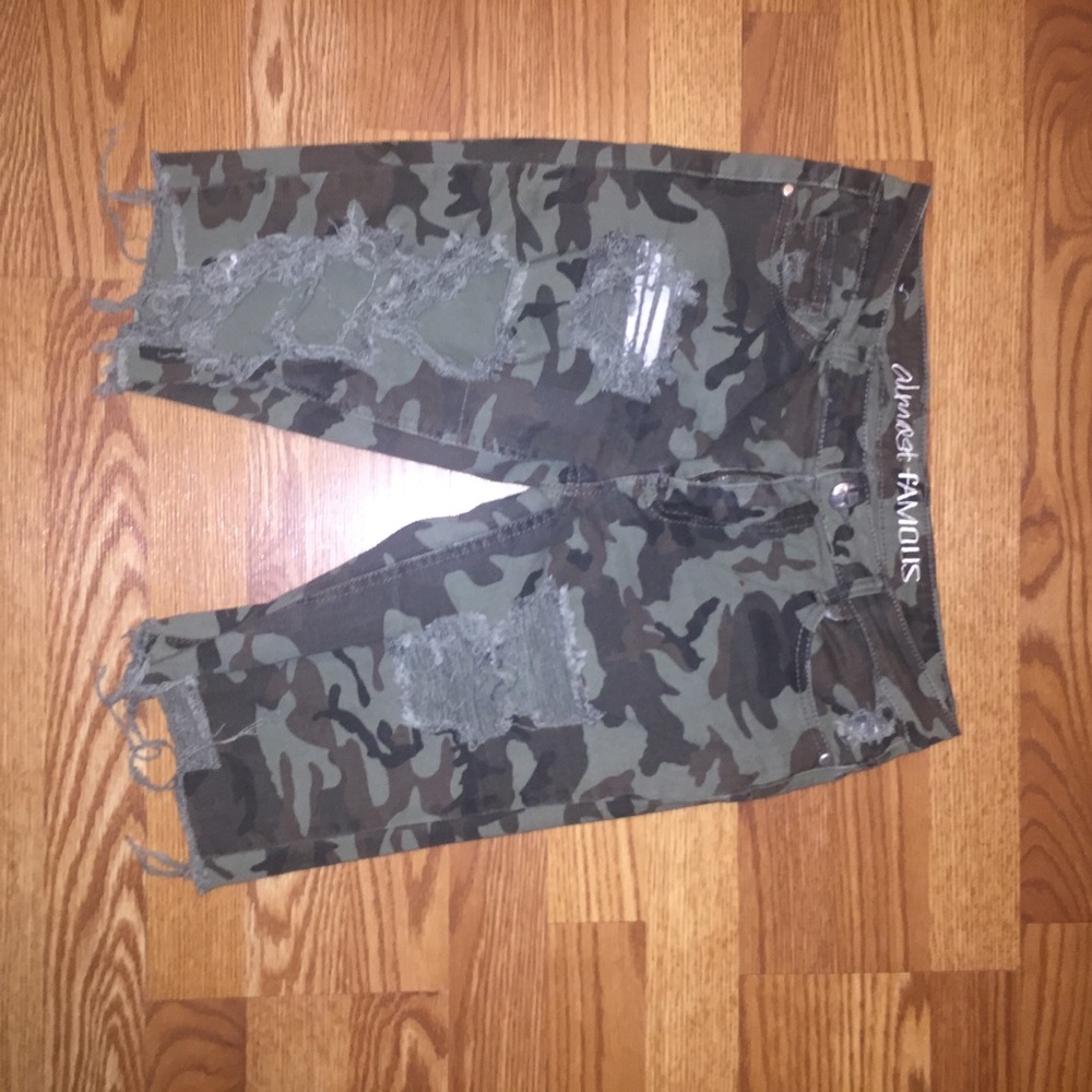 Ripped army jeans